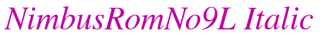 NimbusRomNo9L Italic